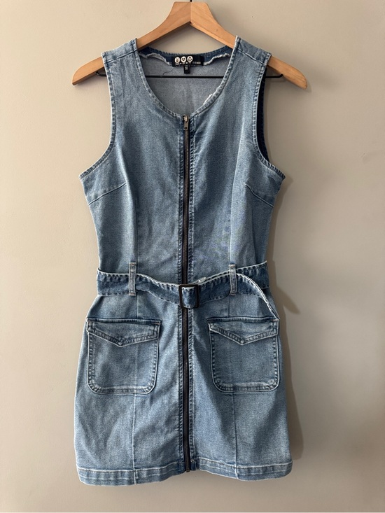 Rewash Dresses & Skirts - Rewash | vintage style denim zip up belted dress | M